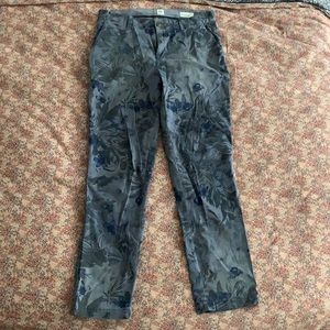 GAP blue floral Girlfriend Chinos